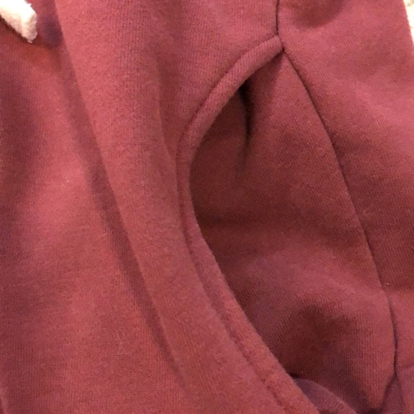 Ellie & Kate Womens Sweatshirt Dress Sz XL Burgundy Ties High Low Comfy Cozy - Picture 6 of 11